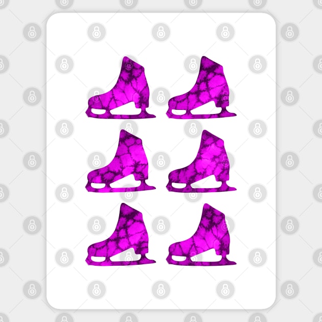 Watercolor Figure Skates (Purple) Sticker by illucalliart